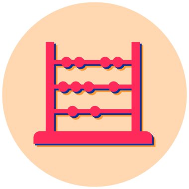 Abaküs. Web simgesi basit illüstrasyon