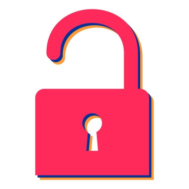 asma kilit ikon vektör çizimi