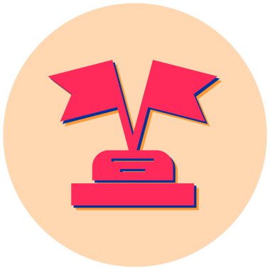 Kupa. Web simgesi basit illüstrasyon