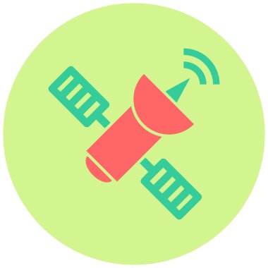 Uydu. Web simgesi basit illüstrasyon