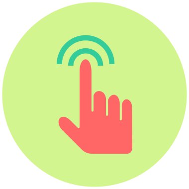 Dokundum. Web simgesi basit illüstrasyon