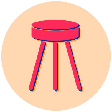 Sandalye. Web simgesi basit illüstrasyon