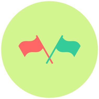 bayraklar simgesi, vektör illüstrasyonu