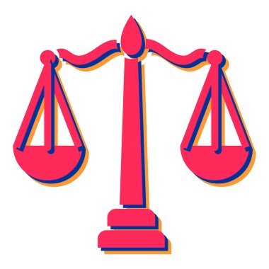 Adalet terazisi, vektör illüstrasyonu