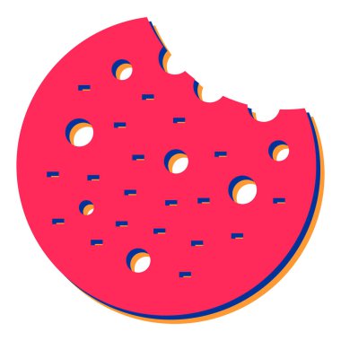 Çörek ikonu. Beyaz arkaplanda izole edilmiş web tasarımı için tatlı tatlı tatlı vektör simgelerinin izometriği