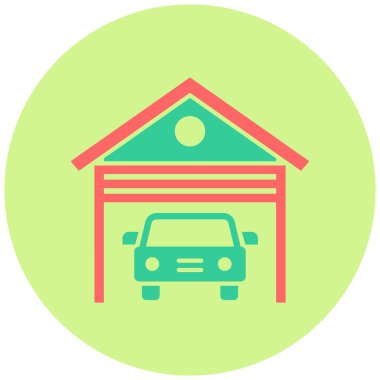 Garaj simgesinin vektör illüstrasyonu