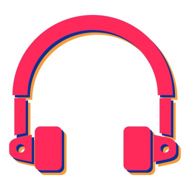 kulaklık simgesi vektör illüstrasyonu