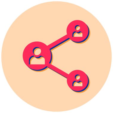 Sosyal ağ. Basit resimleme