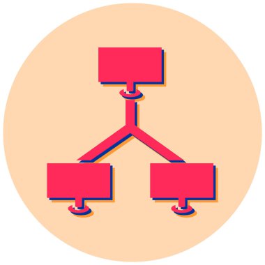 ağ düz vektör simgesi