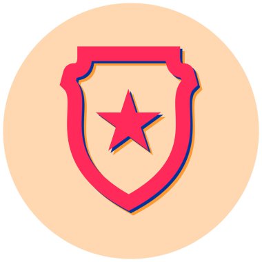 Kalkan. Web simgesi basit illüstrasyon