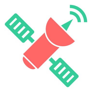 Uydu. Web simgesi basit illüstrasyon