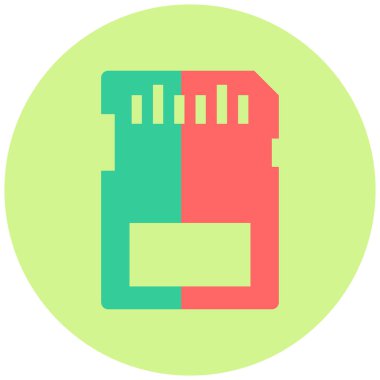 Mikro SDS kartı. Web simgesi basit illüstrasyon