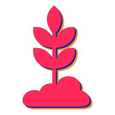 çiçek simgesi vektör illüstrasyonu