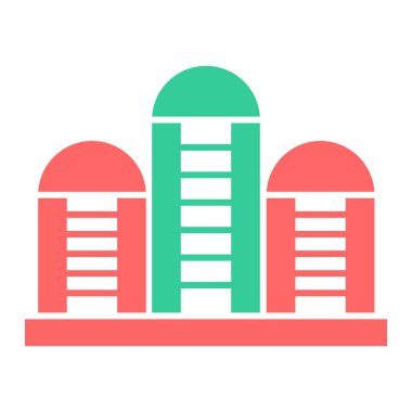 Modern bina. Web simgesi basit illüstrasyon