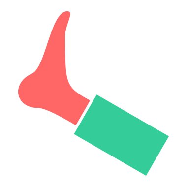 Bir tırnak simgesinin el çizimi vektör çizimi