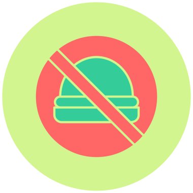 Gıda olmayan bir ikonun vektör illüstrasyonu