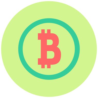 bitcoin. Web simgesi basit illüstrasyon