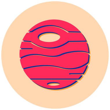 Ay. Web simgesi basit illüstrasyon