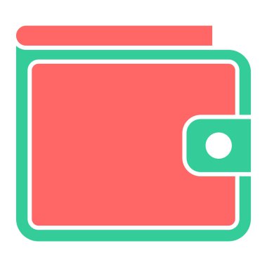 Cüzdan ikonu. vektör illüstrasyonu