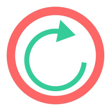 Yenile. Web simgesi basit illüstrasyon