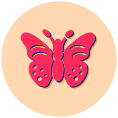 Kelebek. Web simgesi basit illüstrasyon