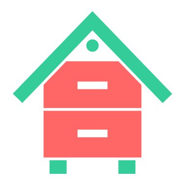 Ev. Web simgesi basit illüstrasyon