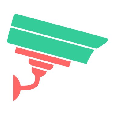 Güvenlik kamerası simgesi vektör illüstrasyonu