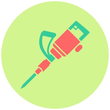 Modern Jackhammer simgesinin vektör çizimi 