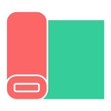 Havlu simgesi, vektör illüstrasyonu basit tasarım 