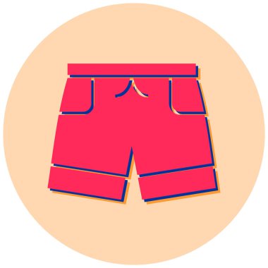 Şort. Web simgesi basit illüstrasyon