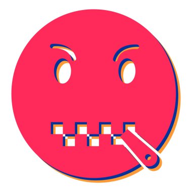 Gülümseyen yüz ifadesi vektör çizimi ile sevimli ifade ifadesi