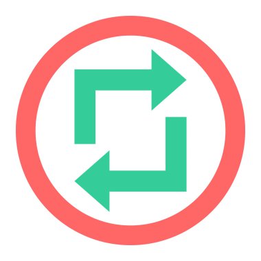 Modern b 'nin vektör illüstrasyonu çıkış simgesinden yoksun