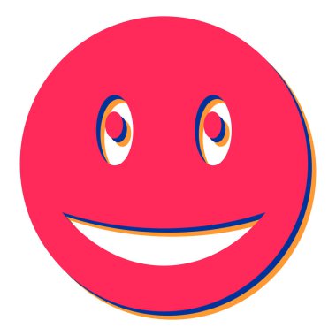 Mutlu yüz simgesi ikon vektör illüstrasyon tasarımı