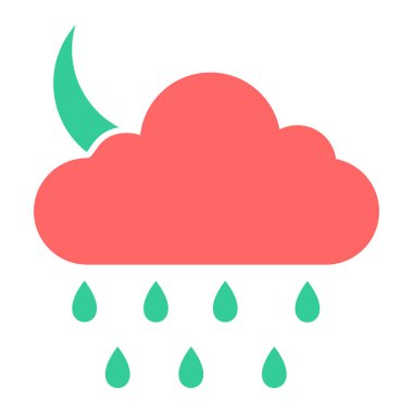 Yağmur. Web simgesi basit illüstrasyon