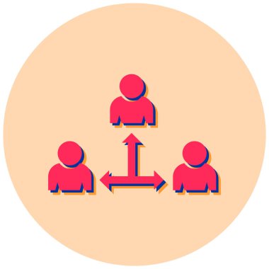 İnsanların düz simgelerinin vektör illüstrasyonu