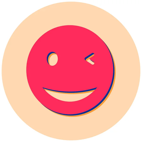 Ícone Web Emoticon Rosto Ilustração Vetorial —  Vetores de Stock