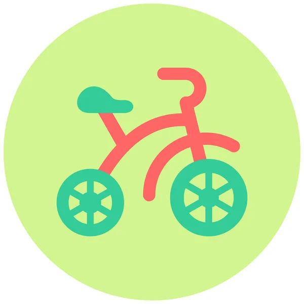 Ποδήλατο Web Εικονίδιο Απλή Απεικόνιση — Διανυσματικό Αρχείο