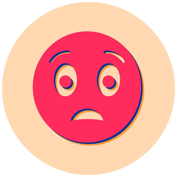 Face Emoticon Web Icon — Stock Vector