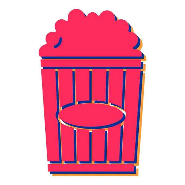 Popcorn Bucket Icon Vector Illustration Design — Stockvektor