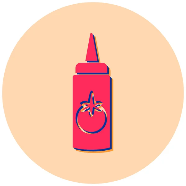 Icono Salsa Tomate Ilustración Vectorial — Vector de stock