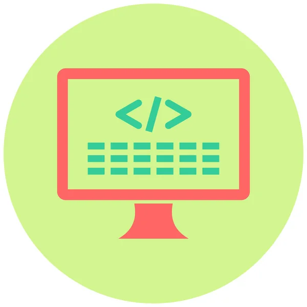 Coding Web Icon Simple Illustration — Stock Vector