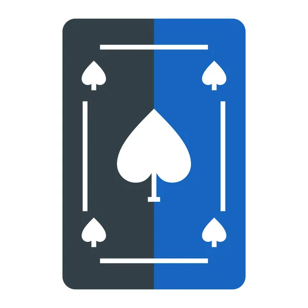 Illustration Vectorielle Icône Carte Poker — Image vectorielle