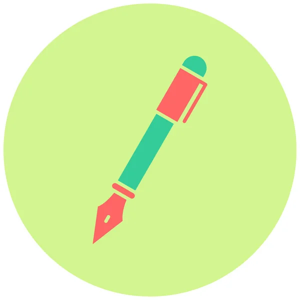 Fountain Pen Web Icon Simple Illustration — стоковый вектор