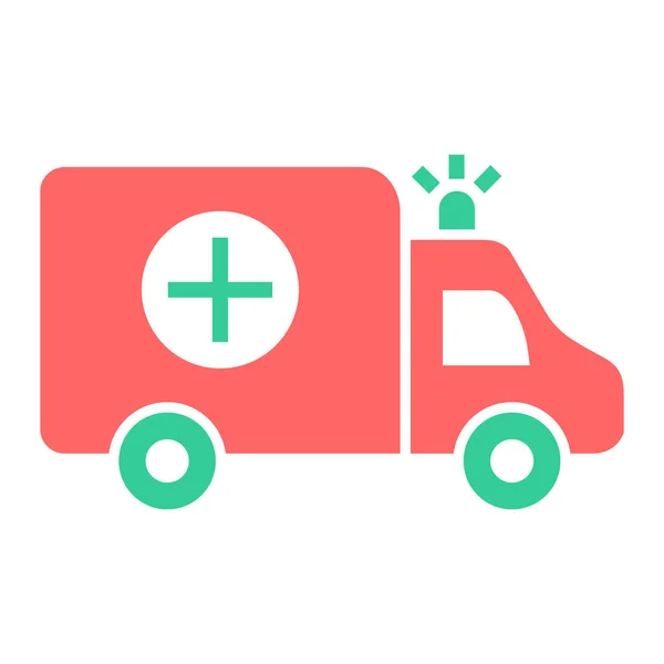 Krankenwagen Web Ikone Einfaches Design — Stockvektor
