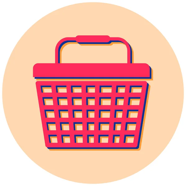 Shopping Basket Simple Design — Stock Vector