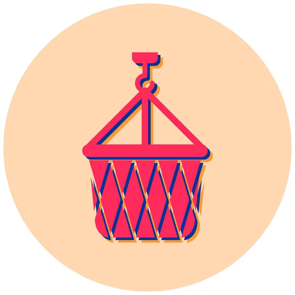 Cesta Icono Web Ilustración Simple — Vector de stock