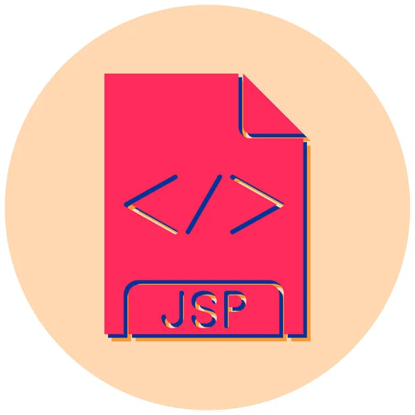 Jsp File Format Icon Vector Illustration — ストックベクタ