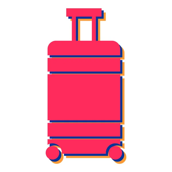 Travel Luggage Icon Cartoon Suitcase Vector Illustration — Stock Vector