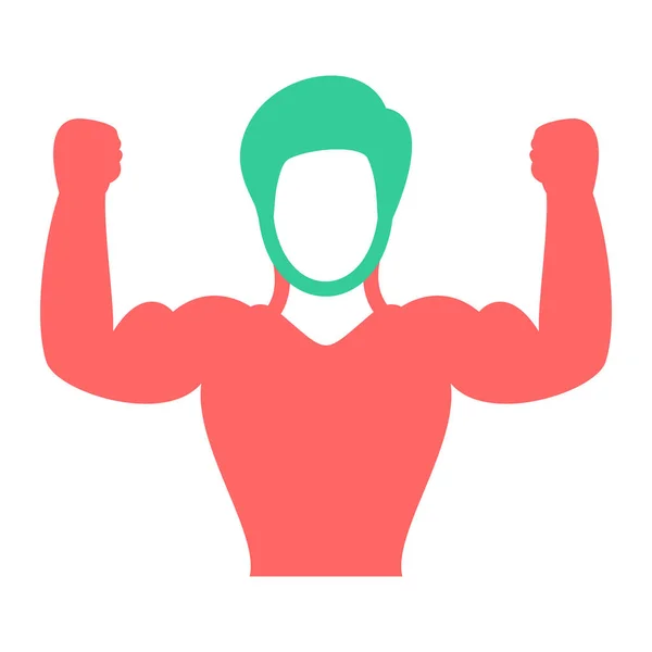 Fitness Und Bodybuilding Ikone Cartoon Illustration Von Bodybuilder Vektor Symbolen — Stockvektor