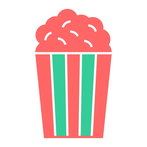 Popcorn Ikona Web Prosta Ilustracja — Wektor stockowy
